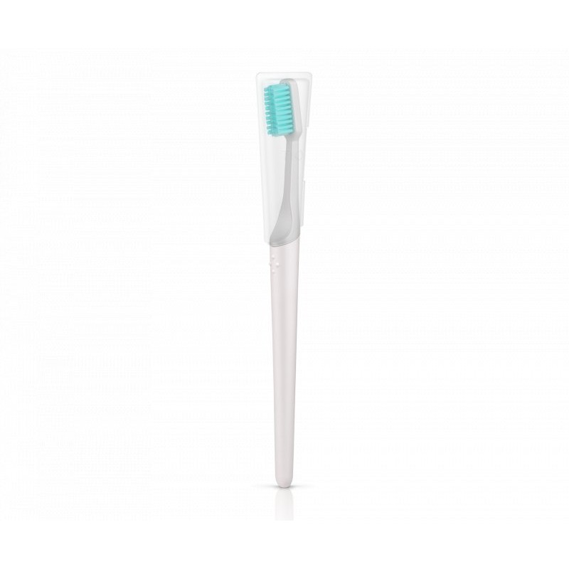 Zubní kartáček tvrdosti ultra soft v šedé barvě vyrobený z rostlin TIO