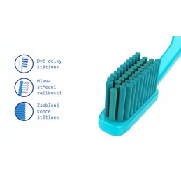 Náhradní hlavice k zubnímu kartáčku tvrdosti ultra soft modrý TIO - 2 ks