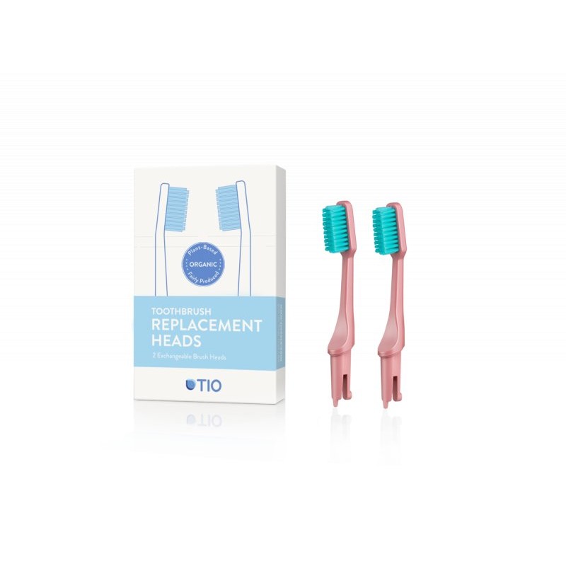 Náhradní hlavice k zubnímu kartáčku tvrdosti medium růžová TIO - 2 ks