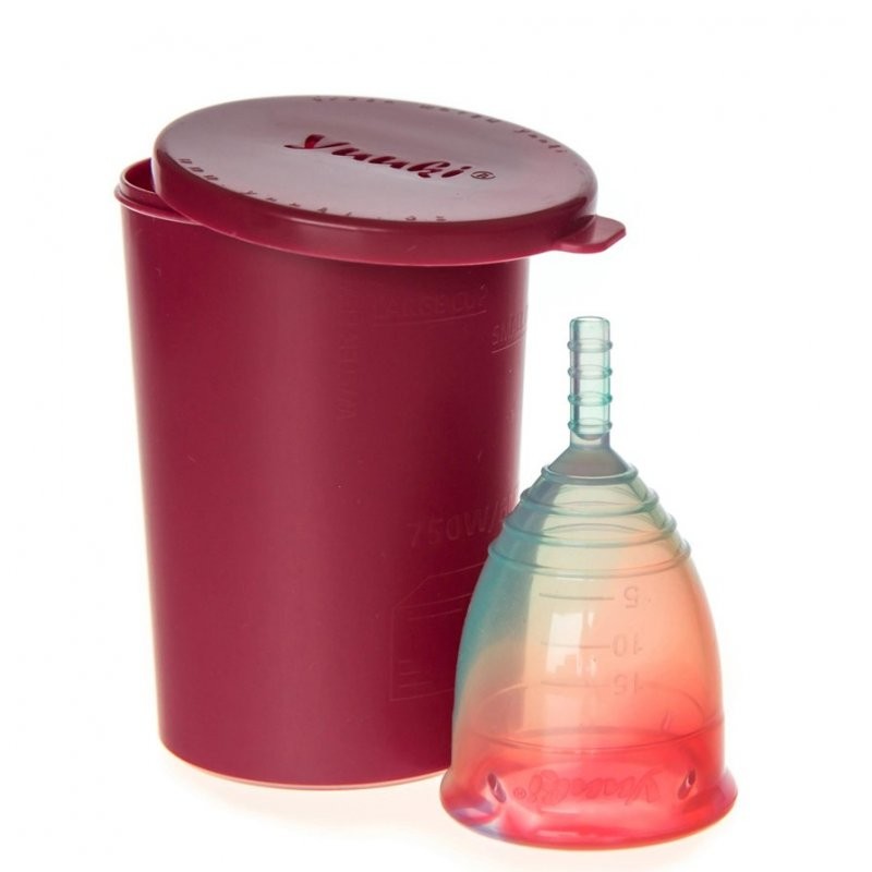 Menstruační kalíšek velký soft (měkčí) + sterilizační kelímek Yuuki Rainbow Menstruační kalíšek velký soft (měkčí) + sterilizační kelímek Yuuki Rainbow