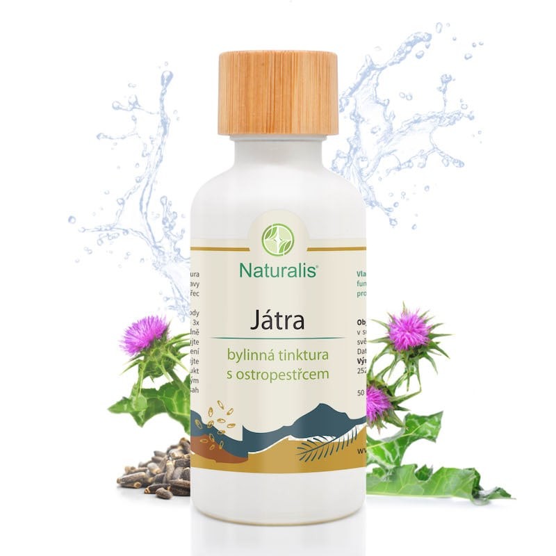 Játra: bylinná tinktura s ostropestřcem Naturalis - 50 ml Játra: bylinná tinktura s ostropestřcem Naturalis - 50 ml