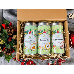 Dárková sada superpotraviny: Golden Berries + Chia semínka + Zázvorový ča