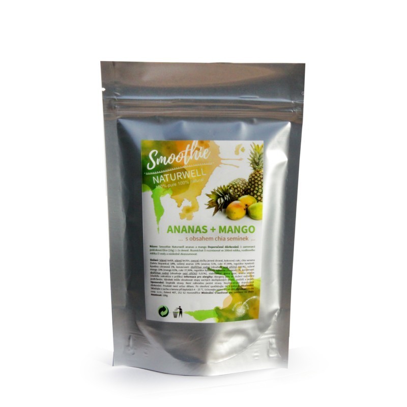 Smoothie Naturwell Ananas a Mango - 100g Smoothie Naturwell Ananas a Mango - 100g