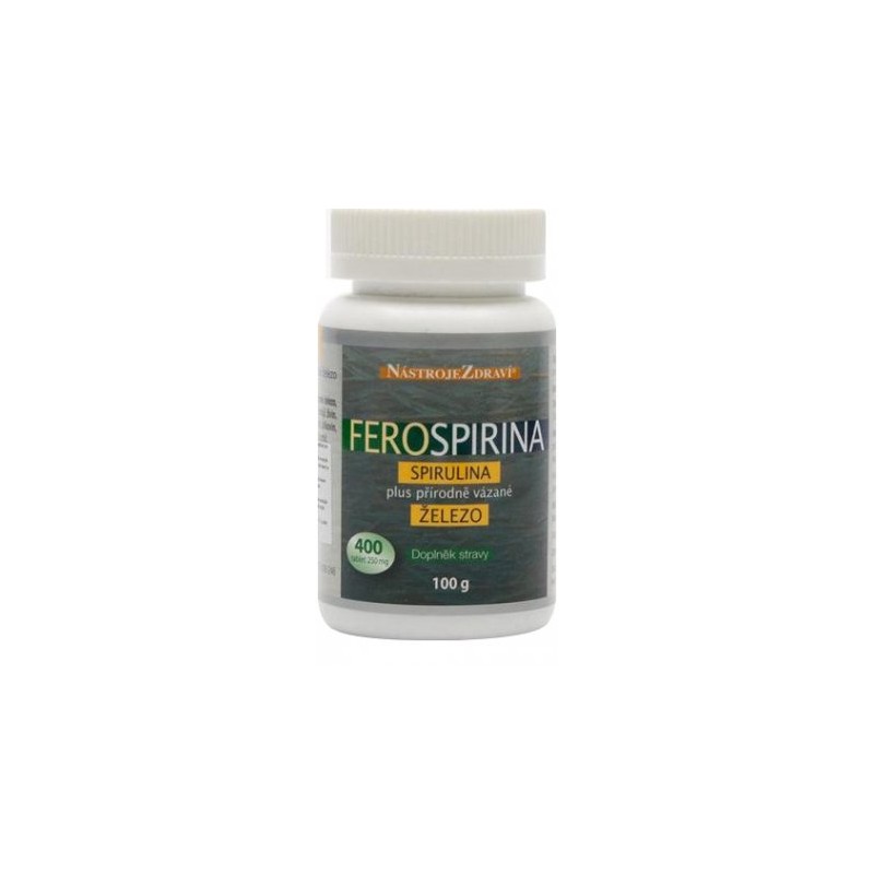 Ferospirina + Spirulina + přírodně vázané železo Nástroje zdraví BIO - 100 g