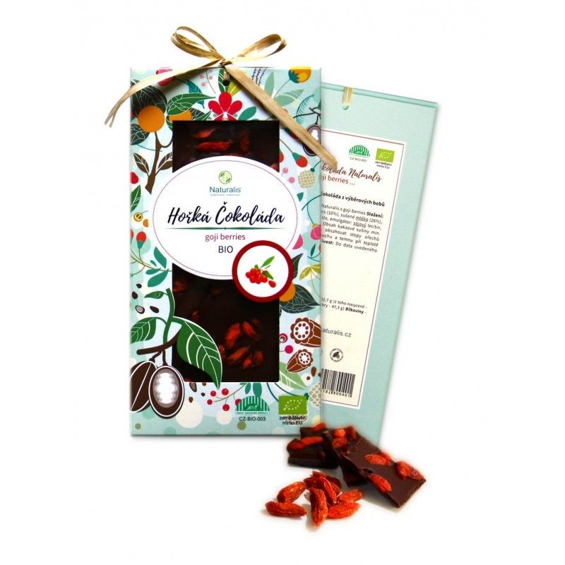 BIO Hořká Čokoláda Naturalis s goji berries - 80g BIO Hořká Čokoláda Naturalis s goji berries - 80g