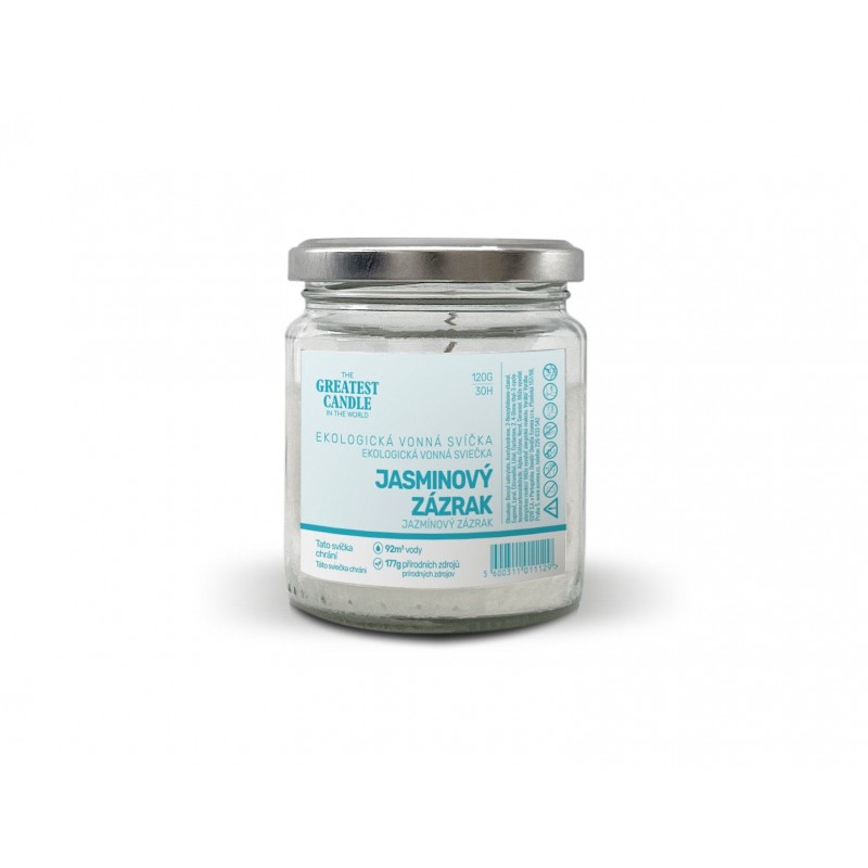Zero-waste svíčka ve skle jasmínový zázrak The Greatest Candle - 120 g Zero-waste svíčka ve skle jasmínový zázrak The Greatest Candle - 120 g