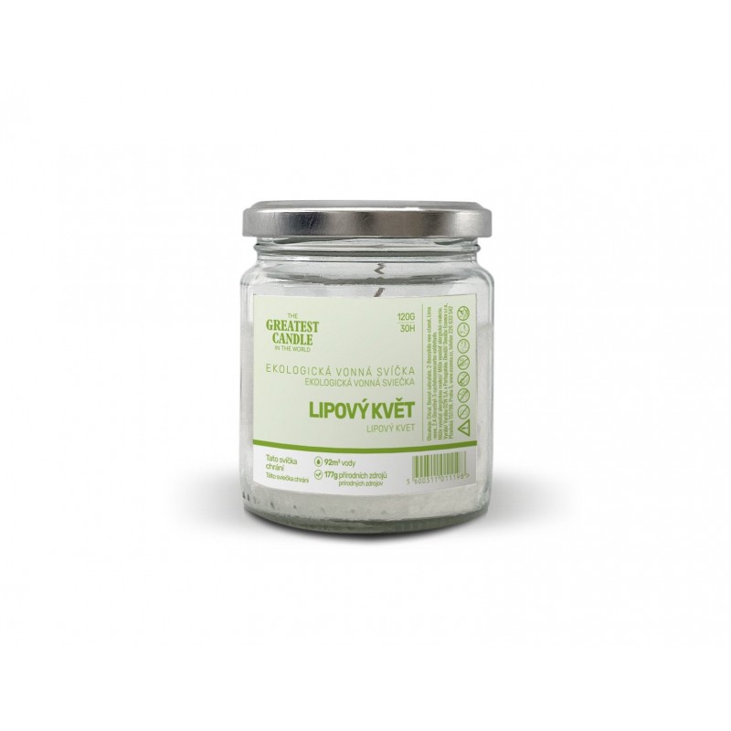 Zero-waste svíčka ve skle lipový květ The Greatest Candle - 120 g