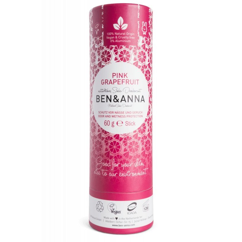 Tuhý deodorant růžový grapefruit Ben & Anna - 60 g