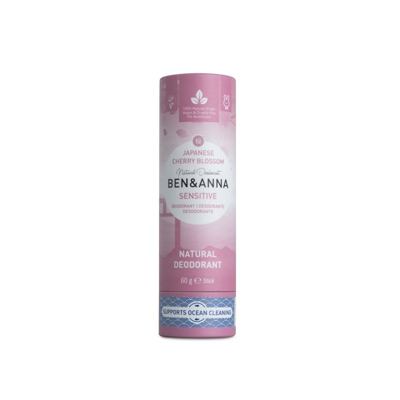 Tuhý deodorant sensitive třešňový květ Ben & Anna - 60 g Tuhý deodorant sensitive třešňový květ Ben & Anna - 60 g
