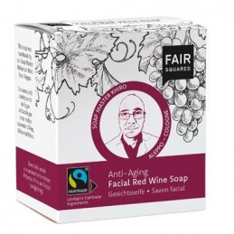 Tuhé čisticí pleťové mýdlo s vínem BIO Fair Squared - 160 g
