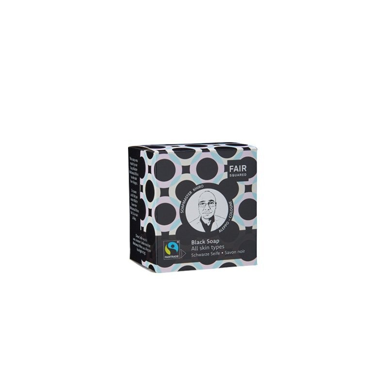 Černé čisticí mýdlo BIO Fair Squared - 160 g