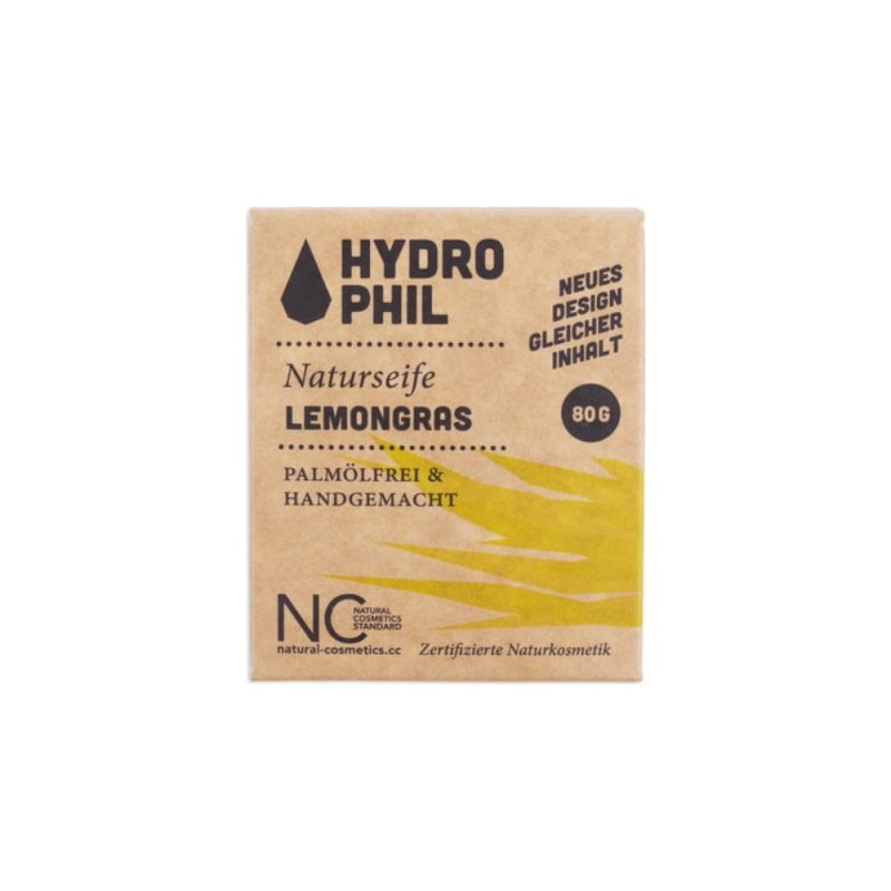 Tuhé mýdlo citrónová tráva Hydrophil - 80 g Tuhé mýdlo citrónová tráva Hydrophil - 80 g