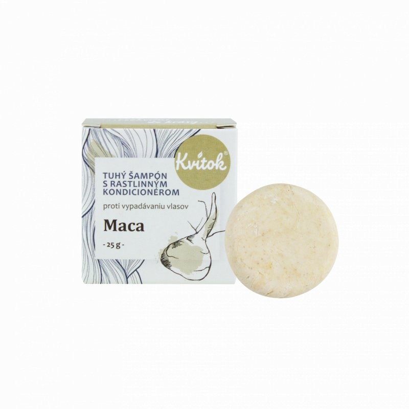 Tuhý šampon s kondicionérem s macou Kvitok - 25 g Tuhý šampon s kondicionérem s macou Kvitok - 25 g