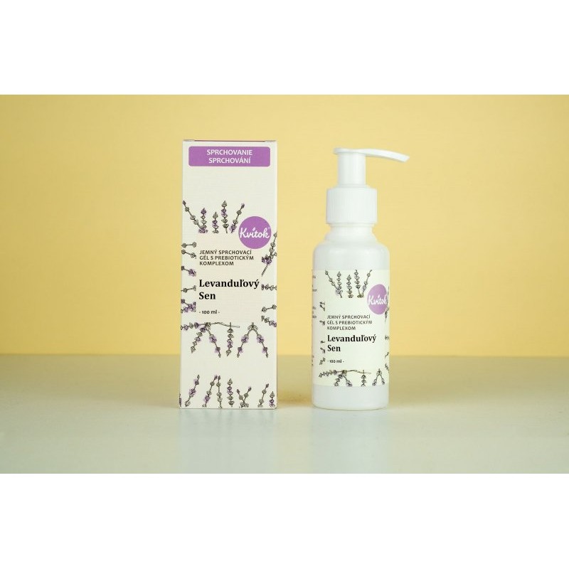 Jemný sprchový gel s prebiotickým komplexem "Levandulový sen" Kvitok - 100 ml