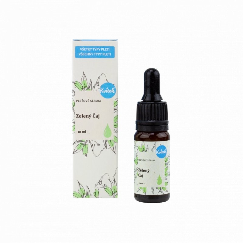 Pleťové sérum s antioxidačním účinkem "Zelený čaj" Kvitok - 10 ml Pleťové sérum s antioxidačním účinkem "Zelený čaj" Kvitok - 10 ml