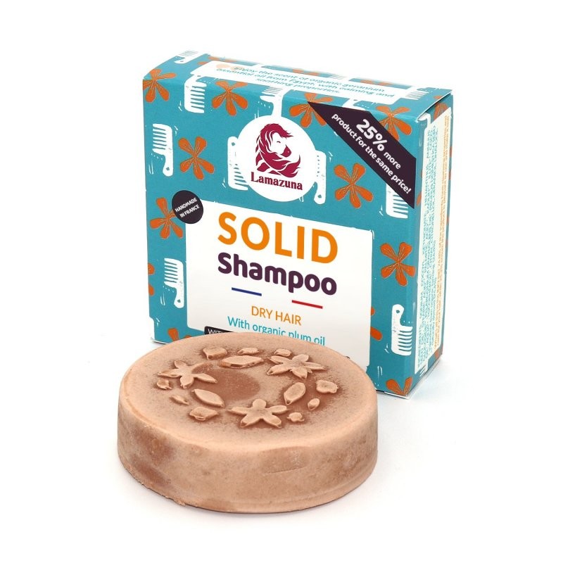 Tuhý šampon pro suché vlasy se švestkovým olejem Lamazuna - 70 g