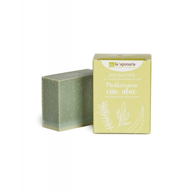 Tuhé olivové mýdlo s bylinkami a aloe BIO laSaponaria - 100 g Tuhé olivové mýdlo s bylinkami a aloe BIO laSaponaria - 100 g