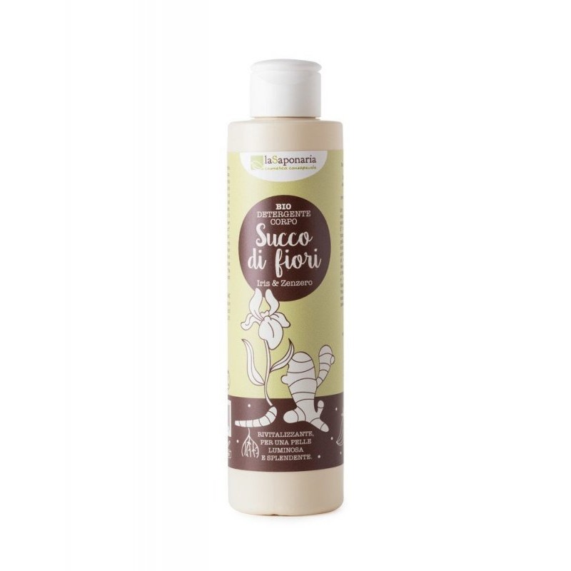Posilující čisticí sprchový gel s kosatcem a zázvorem BIO laSaponaria - 200 ml Posilující čisticí sprchový gel s kosatcem a zázvorem BIO laSaponaria - 200 ml