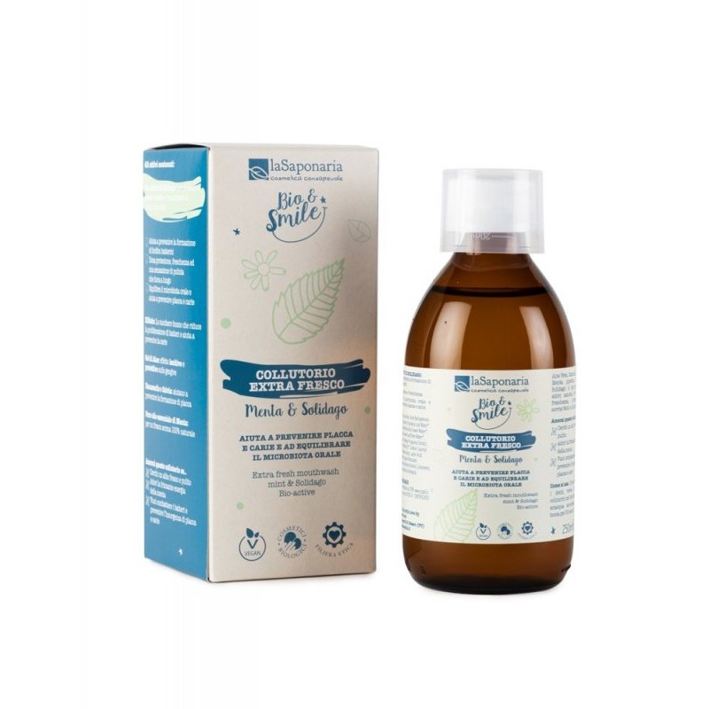 Extra svěží ústní voda s mátou a zlatobýlem BIO laSaponaria - 250 ml Extra svěží ústní voda s mátou a zlatobýlem BIO laSaponaria - 250 ml