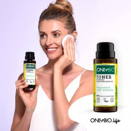 Zklidňující tonikum pro citlivou pleť s konopím a CBD olejem OnlyBio - 300 ml