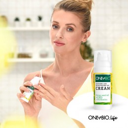 Zklidňující denní krém pro citlivou pleť s konopím a CBD OnlyBio - 50 ml