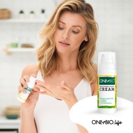 Noční krém pro citlivou pleť s konopím a CBD olejem OnlyBio - 50 ml