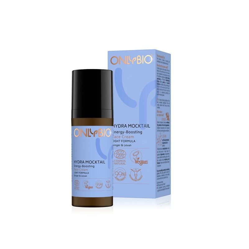 Energizující denní pleťový krém se zázvorem "Hydra Mocktail" OnlyBio - 50 ml Energizující denní pleťový krém se zázvorem "Hydra Mocktail" OnlyBio - 50 ml