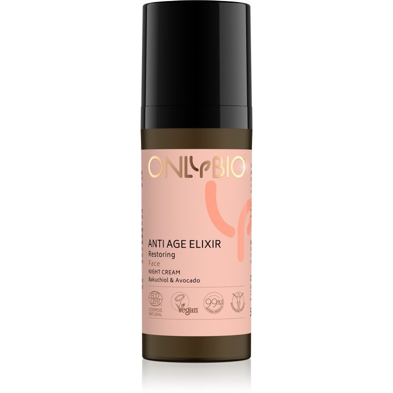 Obnovující noční pleťový krém "Anti Age Elixir" OnlyBio - 50 ml Obnovující noční pleťový krém "Anti Age Elixir" OnlyBio - 50 ml