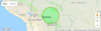 Mapa Bolívie
